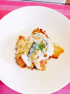 チキンソテーきのこクリームソース-レシピのメイン写真
