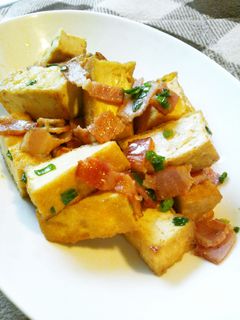 厚揚げとベーコンのめんつゆバター炒め-レシピのメイン写真