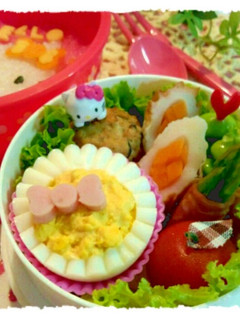 キャラ弁☆簡単!ゆで卵のお花-レシピのメイン写真