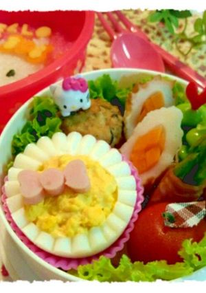 キャラ弁☆簡単！ゆで卵のお花-レシピのメイン写真