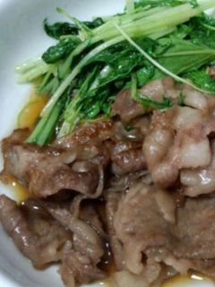 簡単!水菜と牛肉のさっと、甘辛煮-レシピのメイン写真