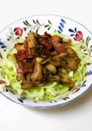 舞茸ベーコン炒めでキャベツいっぱい-レシピのメイン写真