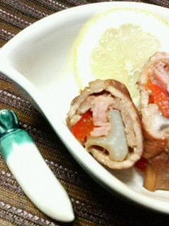 レンコンで✿豚肉巻きの❀赤ワイン煮✿-レシピのメイン写真