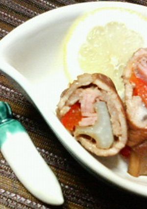 レンコンで✿豚肉巻きの❀赤ワイン煮✿-レシピのメイン写真