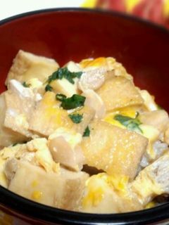 新生姜と厚揚げの卵とじ丼!-レシピのメイン写真