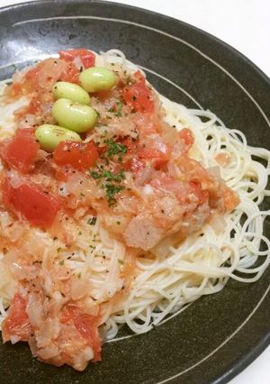 冷製ツナトマトパスタ-レシピのメイン写真