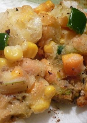 夏野菜とツナ缶のかき揚げ-レシピのメイン写真