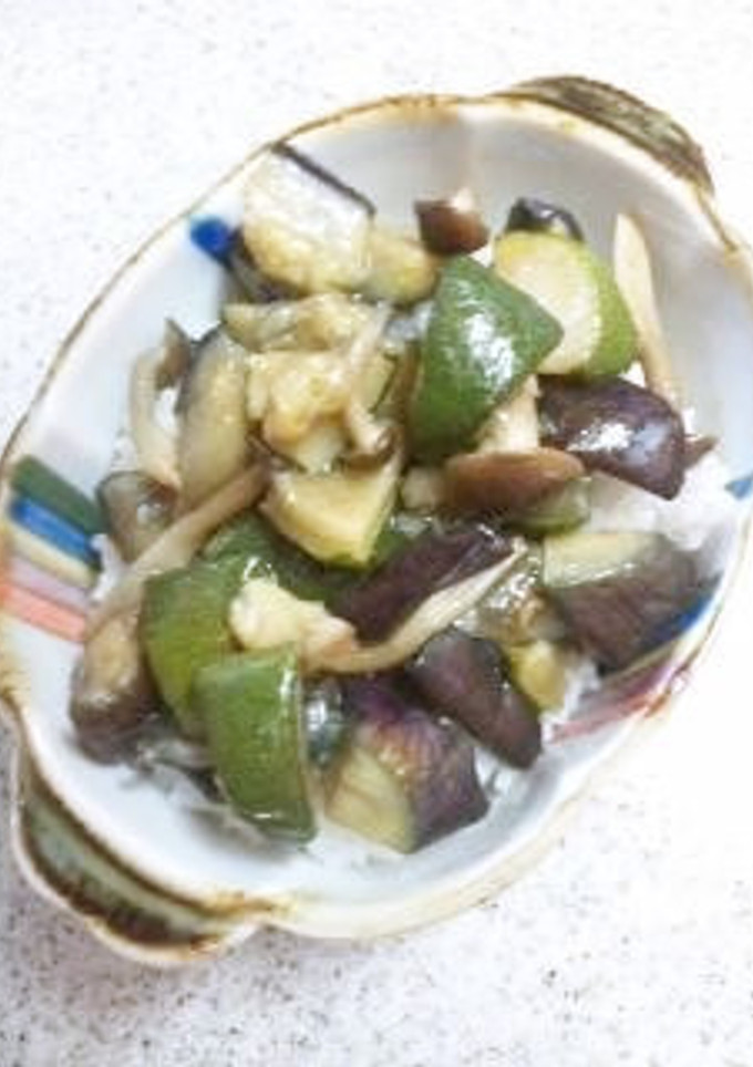 夏野菜の揚げびたし丼-レシピのメイン写真