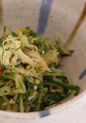 3分で簡単☆カニかまと水菜の中華炒め-レシピのメイン写真