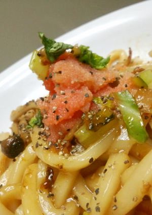 美味しい明太子のバター焼きうどん♪-レシピのメイン写真