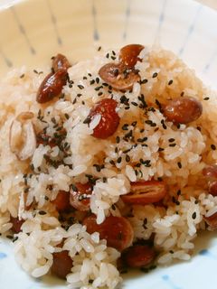 金時豆のお赤飯♪-レシピのメイン写真