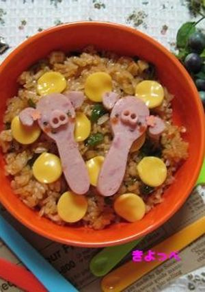 １００均型DEスブーンちゃん☆キャラ弁-レシピのメイン写真