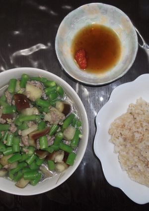 いんげん、なすと豚挽き肉でフィリピン料理-レシピのメイン写真