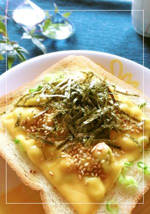 梅わさび・葱・胡麻・チーズのトースト-レシピのメイン写真