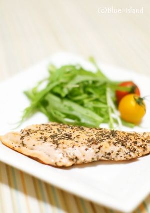 簡単！サーモンのバジルオイル焼き-レシピのメイン写真