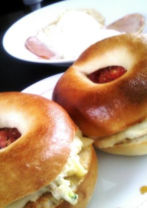 リメイク朝食♪ポテトマチーズのベーグル-レシピのメイン写真