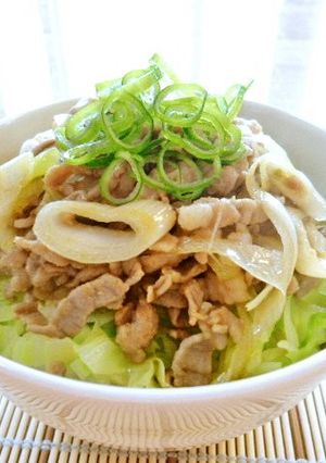 豚とキャベツの柚子胡椒風味丼♪-レシピのメイン写真