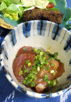 漬けマグロのにんにくゴマ油風味-レシピのメイン写真