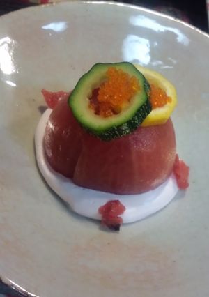 『ひんやりトマトの梅クリーム仕立て♪』-レシピのメイン写真
