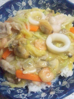 シーフードミックスで簡単中華丼-レシピのメイン写真