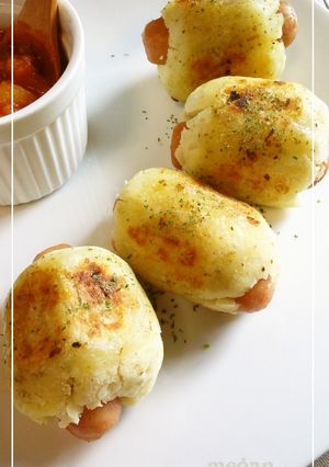 バジル風ウィンナーのじゃがもち焼き-レシピのメイン写真