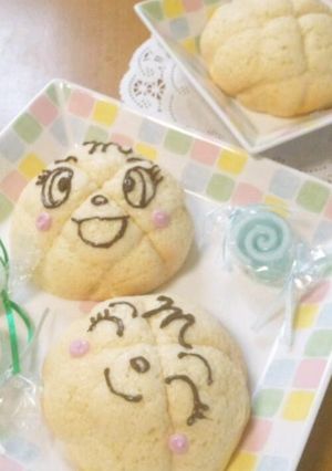 メロンパン&メロンパンナちゃん☆-レシピのメイン写真