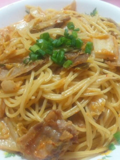 豚キムチクリームパスタ-レシピのメイン写真