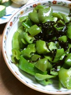 ピーマンの塩昆布和え-レシピのメイン写真