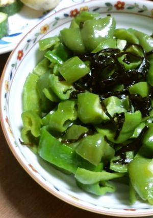 ピーマンの塩昆布和え-レシピのメイン写真