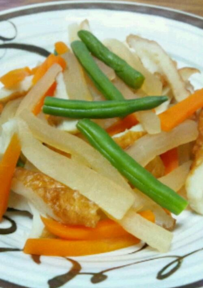 冷蔵庫の残り物で！根菜とちくわの煮物-レシピのメイン写真