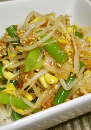豆もやしとにんにくの芽の韓国キムチナムル-レシピのメイン写真