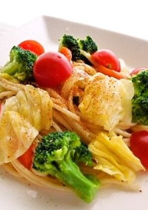 お吸い物の素で簡単☆野菜パスタ-レシピのメイン写真