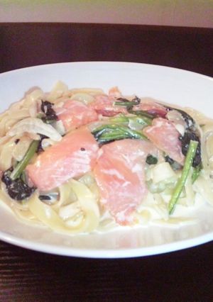 ★ほうれん草とサーモンのクリームパスタ★-レシピのメイン写真