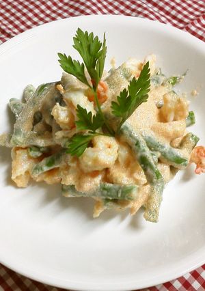 いんげんと海老のタラマヨサラダ-レシピのメイン写真