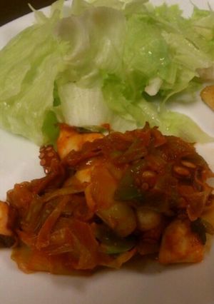 韓国料理 ナクチポックン☆たこの辛炒め-レシピのメイン写真