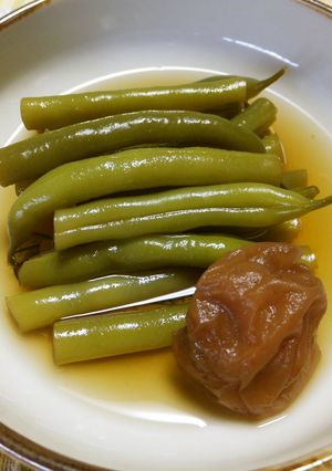 いんげんのさっぱりうめ～煮-レシピのメイン写真