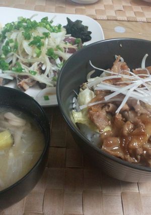 岩下の新ショウガ焼き丼-レシピのメイン写真