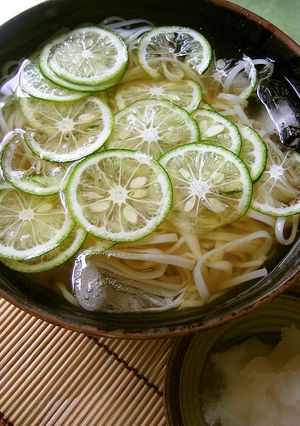 さっぱり爽やか！すだちの冷やしうどん-レシピのメイン写真