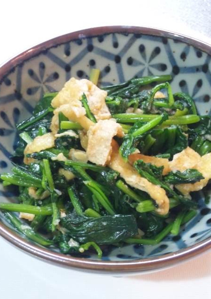 かぶの葉と油揚げの塩麹炒め-レシピのメイン写真