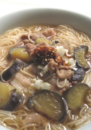 豚と茄子のにゅうめん-レシピのメイン写真
