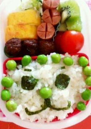 お弁当♪グリンピースらいおん-レシピのメイン写真