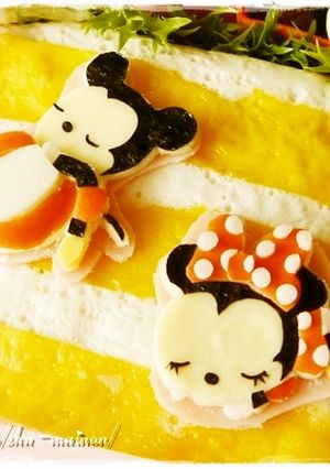 しましま薄焼き卵＊可愛いおかず♡キャラ弁-レシピのメイン写真