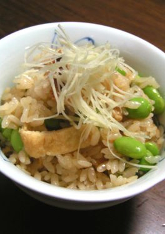 おあげと枝豆の味ごはん-レシピのメイン写真