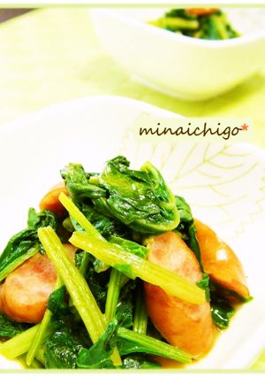 ほうれん草のにんにく醤油炒め-レシピのメイン写真