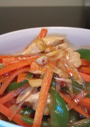 夏野菜とササミのピリ辛和え-レシピのメイン写真