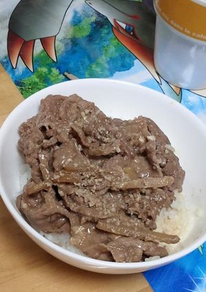 残り物の「焼き肉のたれきんぴら」で牛丼♪-レシピのメイン写真