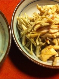 塩麹ささみのごぼうサラダ-レシピのメイン写真