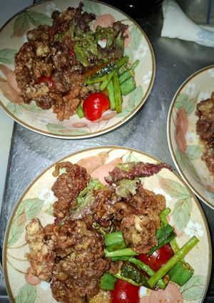 豚こまと夏野菜の甘酢あえ-レシピのメイン写真