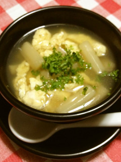 アスパラと♡卵の♡優し~い♡スープ-レシピのメイン写真