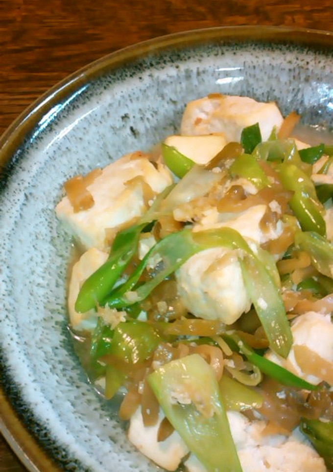 豆腐とザーサイのオイスターソース炒め-レシピのメイン写真